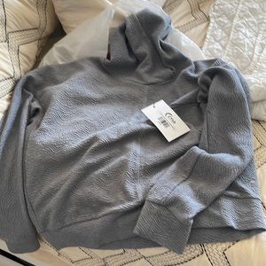 Zyia gray hoodie texture sweatshirt